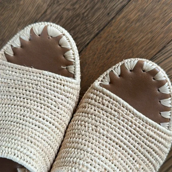 CARRIE FORBES Karim woven raffia wedges in excellent unworn condition. - Picture 5 of 6